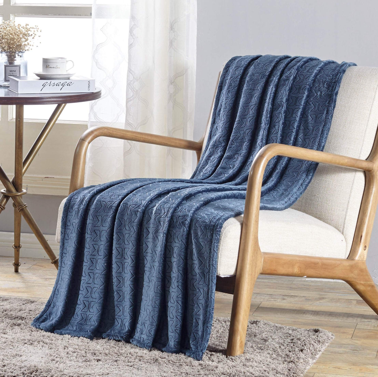 Faith, Hope, Love Home Decor The Shore Embossed Ultra Lush Santorini Throw Blanket
