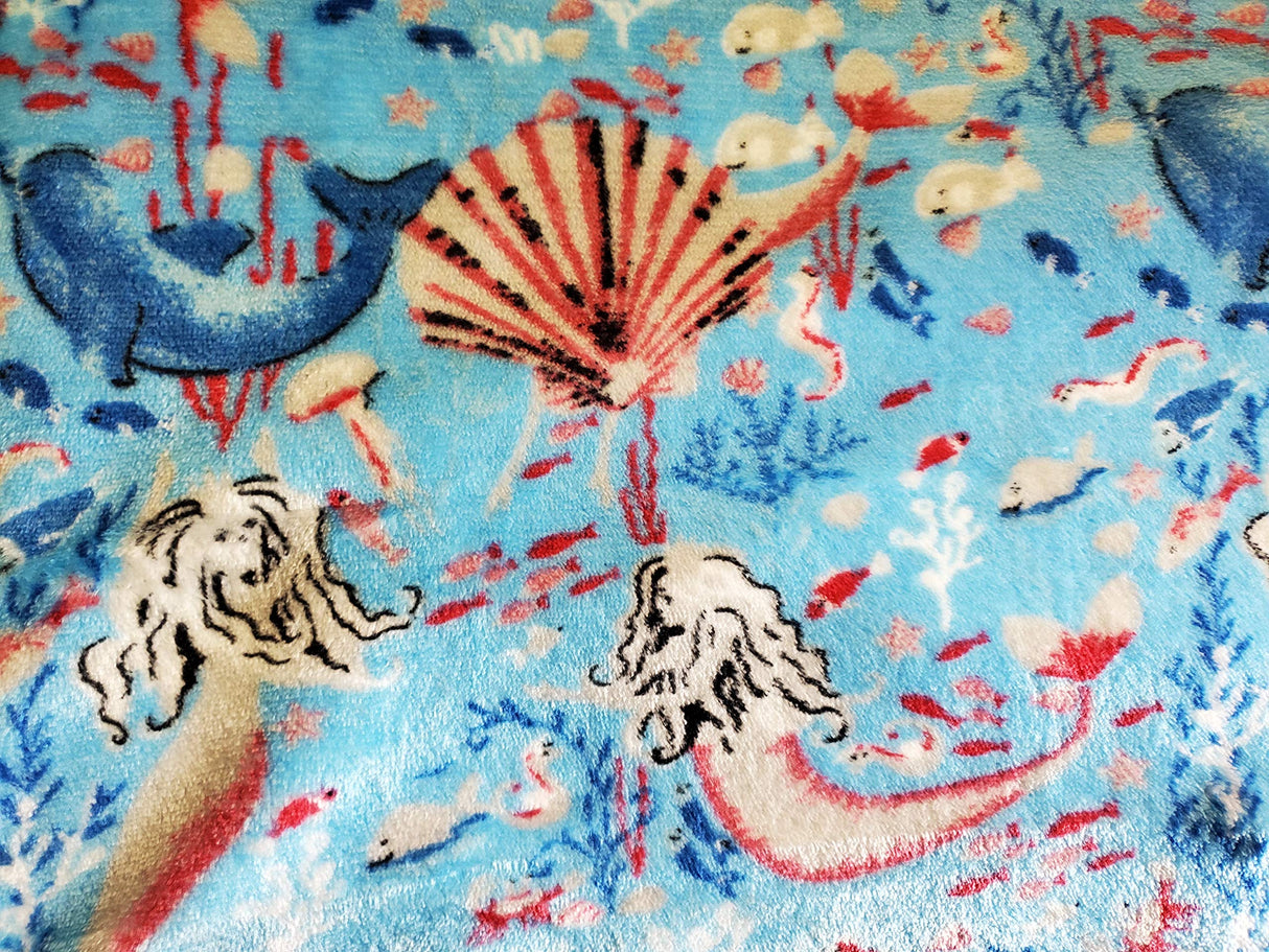 Decor&More Under The Sea Collection Microplush Throw Blanket (50" x 60") - Mermaid Paradise