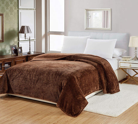 Home essentials popcorn textured microplush blanket