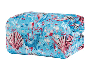 Decor&More Under The Sea Collection Microplush Throw Blanket (50" x 60") - Mermaid Paradise