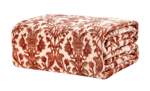 Floral Vine Luxe Plush Holiday Twin Size Blanket (60" x 90")