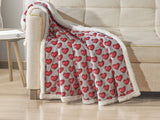 Decor&More Amor Eterno Be Mine Love Collection Valentine's Day Heart Ultra Plush Throw Blanket (50" x 60") -