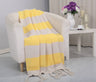 Faith, Hope, Love Home Decor Soft Touch Classic Woven Knitted 2-Tone Throw Blanket With Fringes