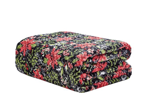 Poinsettia Oversized Jacquard Luxe Plush Holiday Throw Blanket (50" x 70")