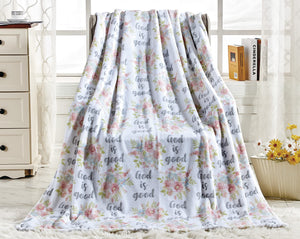 Faith, Hope, Love Home Décor God Is Good Oversized Microplush Throw Blanket (50" X 70") - Blessed