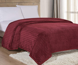 Decor&More HomeEssentials Extra Heavy and Plush Chevron Braided Microplush Jacquard Blanket