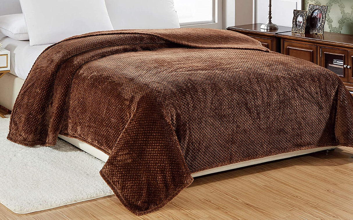 Home essentials popcorn textured microplush blanket