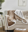 Decor&More Ultra Lush Reversible Sherpa Corduroy Throw Blanket (50" x 60") - gray
