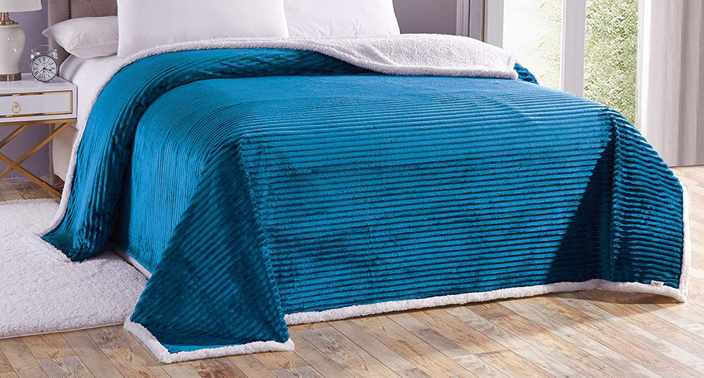 Décor&More Home Essentials Corduroy Sherpa Blanket