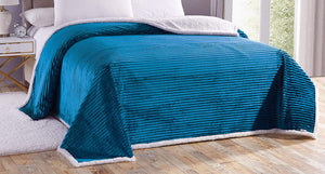 Décor&More Home Essentials Corduroy Sherpa Blanket