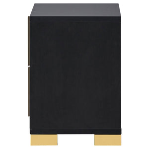 Marceline 2-drawer Nightstand Black