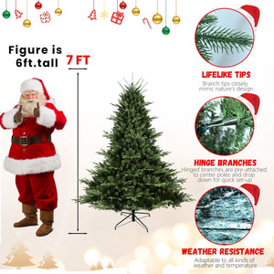 Full-Shaped 6 Ft Christmas Tree with 1673 PE/PVC Tips - Green