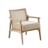 Cane Back Upholstered Accent Chair