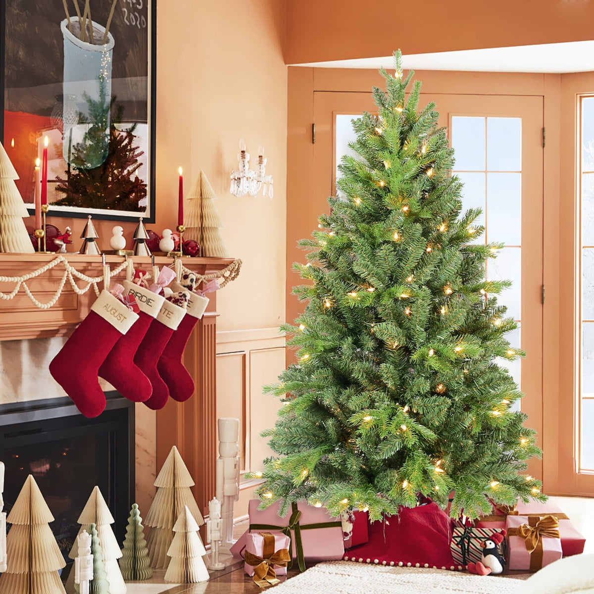 6FT Christmas Tree with 1032 Tips and 300 Warm Lights