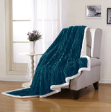 Home essentials corduroy sherpa throw