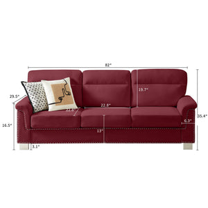 3 Seater Elegant Stationary Sofa