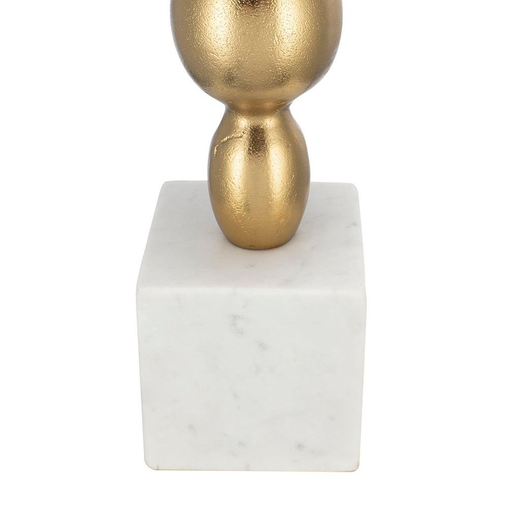 D15x29.5' Gold and White Table Lamp with Round Four Tiered Body