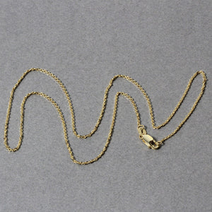 14k Yellow Gold Diamond Cut Cable Link Chain 1.1mm