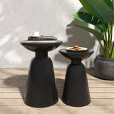 Modern pedestal side table set