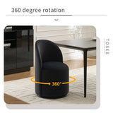 360 Degree Swivel Armless Dining Barrel Chair