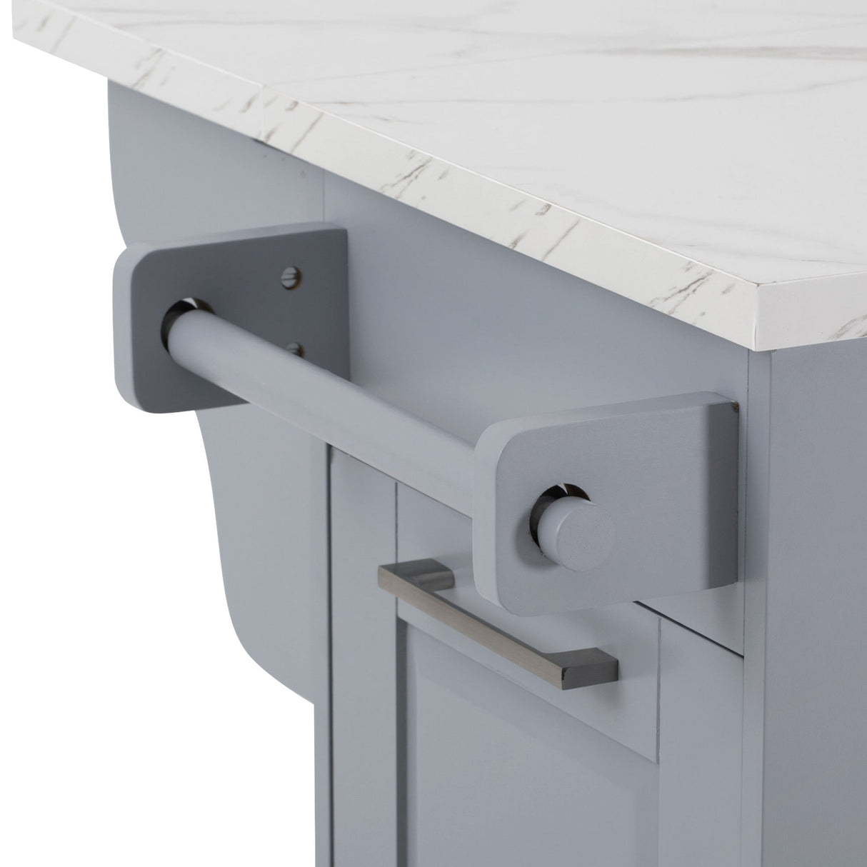 K&K Kitchen Island with Storage Tilt Trash Can Cabinet