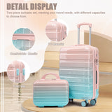 14' & 20' 2-Piece PC Spinner Wheel Carry-On Luggage Set