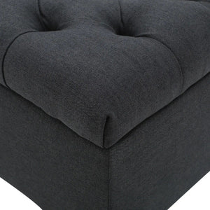 Glouster Contemporary Storage Ottoman With Button Tufted Design