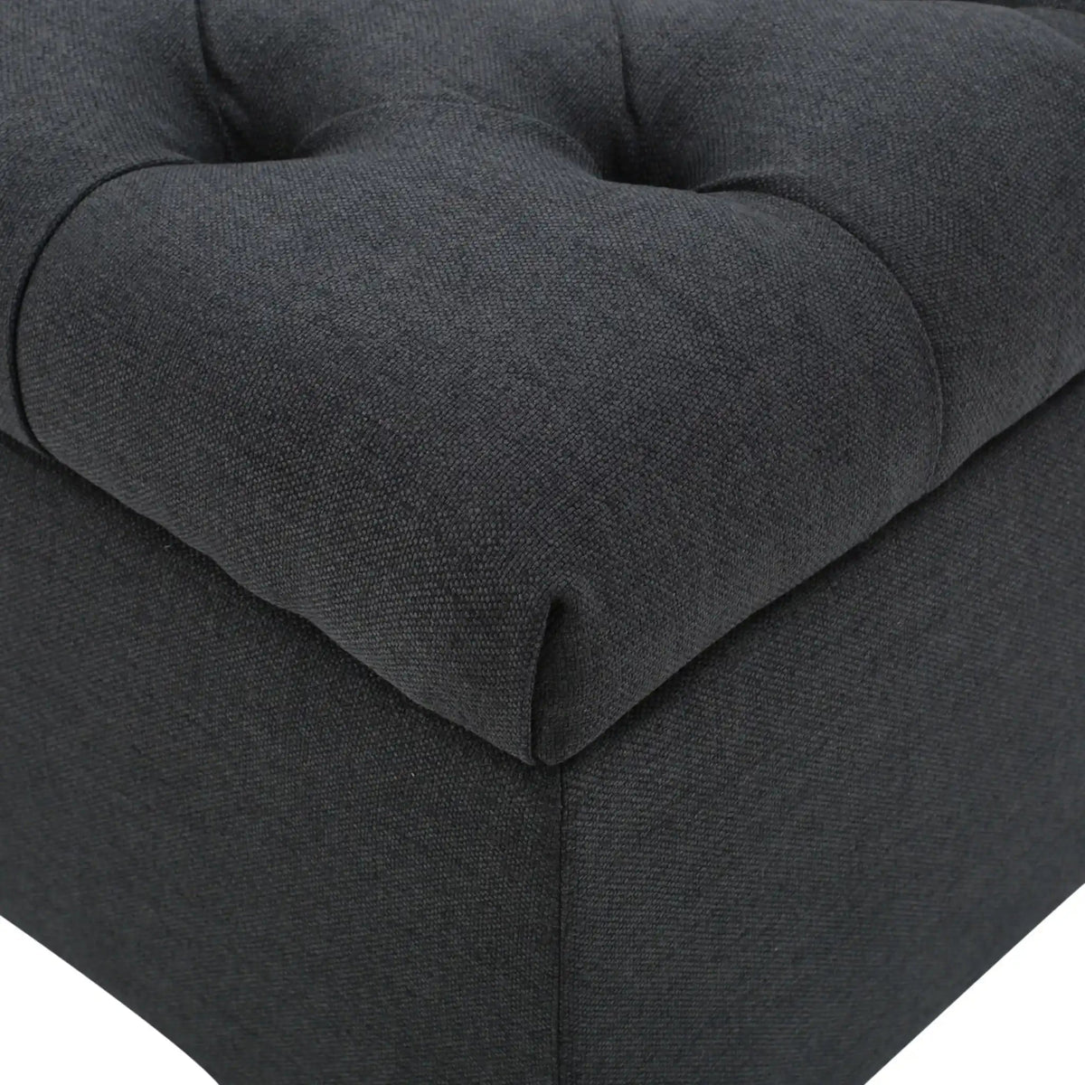 Glouster Contemporary Storage Ottoman With Button Tufted Design