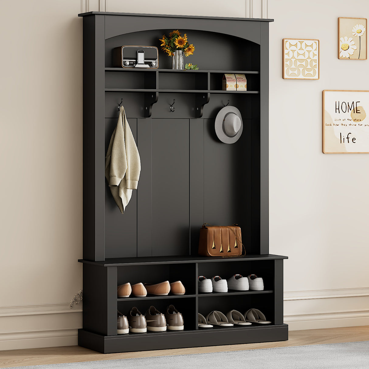 47.2'' Wide Hall Tree with Bench