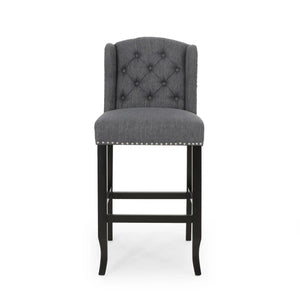 Vienna - Contemporary Fabric Tufted Wingback Counter Stools (Set of 2)