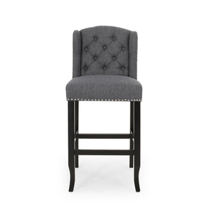 Vienna - Contemporary Fabric Tufted Wingback Counter Stools (Set of 2)
