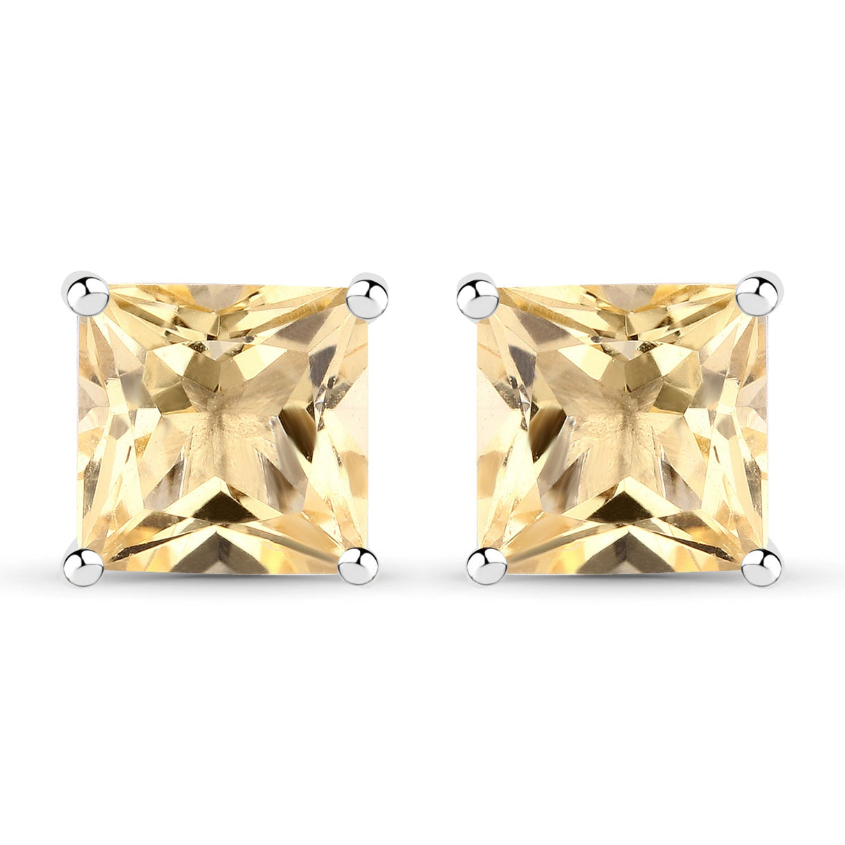 3.06 Carat Genuine Citrine .925 Sterling Silver Earrings