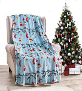 Noblehouse velvet touch holiday throw fleece blanket (50" x 60")