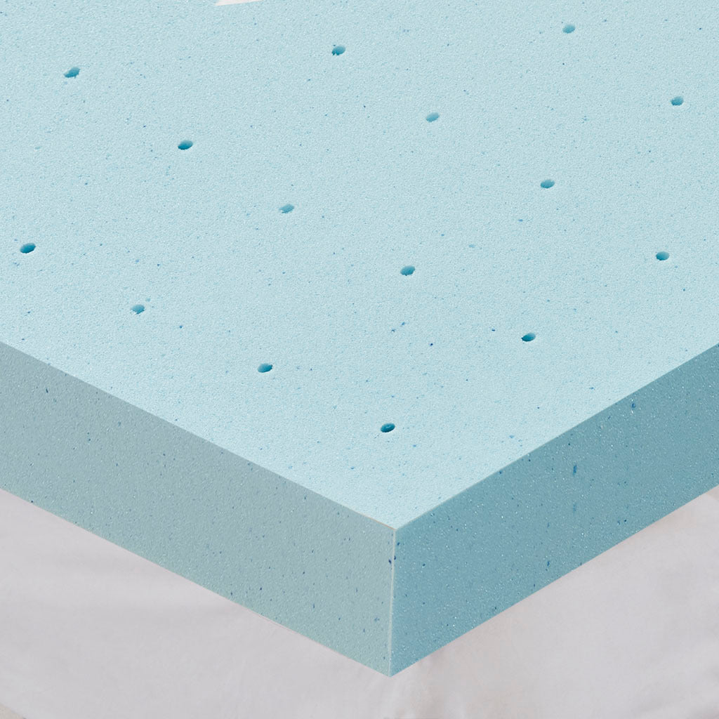 Hypoallergenic cooling gel memory foam mattress topper with removable cooling cover