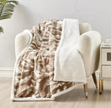 Alaska Faux Fur Shaggy Plush Sherpa Throw Blanket