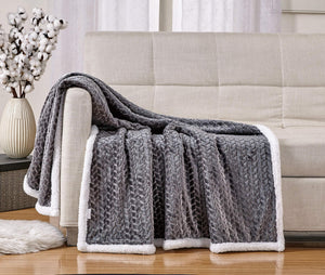 Decor&More HomeEssentials Ultra Lush Heavy Sherpa Throw Blanket (50" x 60")