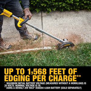 Open Box -  DEWALT 20-Volt Lithium-Ion Cordless Edger Kit with 4 Ah Battery and Charger