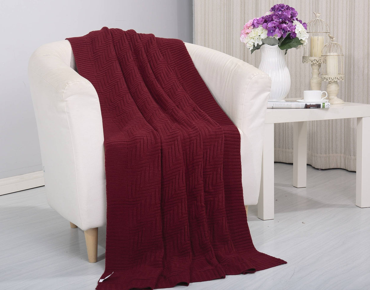 Faith, Hope, Love Home Decor Soft Piet Touch Classic Woven Knitted Throw Blanket