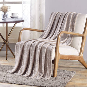 Faith, Hope, Love Home Decor Damask Embossed Ultra Lush Throw Blanket (50" X 60")