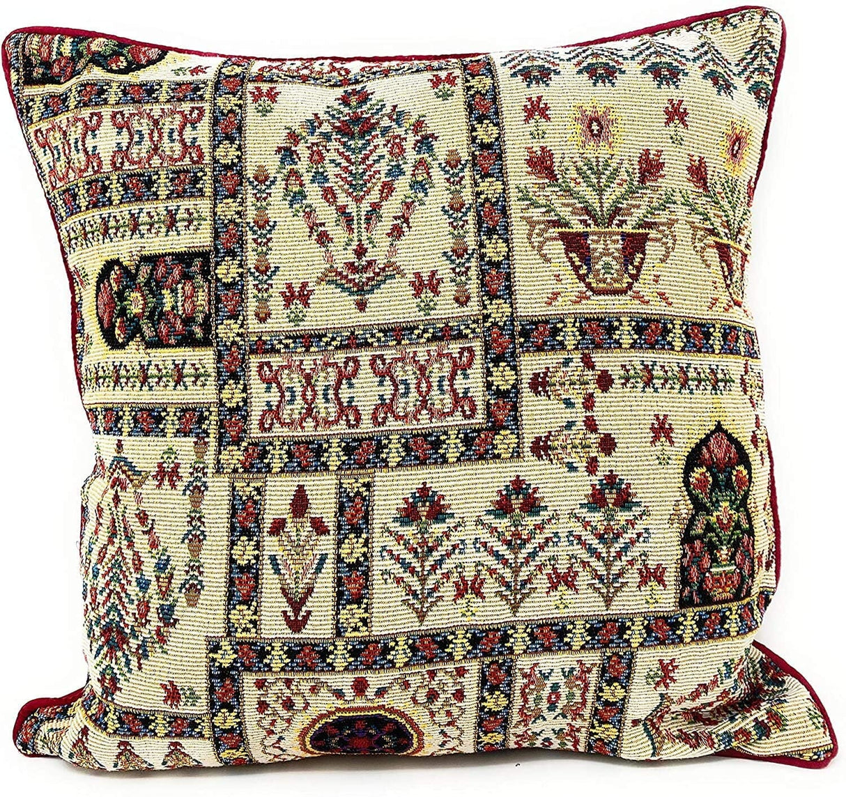 DaDa Bedding Set of 4 Pieces - Floral Garden Botanical Tapestry Throw Pillow Covers Bundle Pack - 16" x 16"