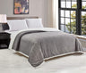 Decor&More HomeEssentials Extra Heavy and Plush Chevron Braided King Size Microplush Jacquard Blanket with Sherpa Backing (108" x 90") - Burgundy
