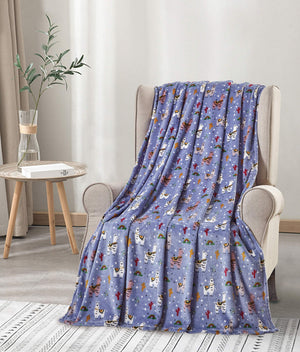 Decor&More Whimsy Collection Microplush Llama Blanket (50" x 60") - Llama Llama Throw Blanket