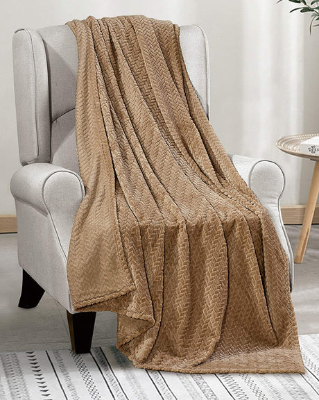 Noble house oversized and extra heavy chevron braided throw blanket (50" x 70")