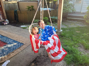 FAITH, HOPE, LOVE HOME DECOR American Flag Oversized 50" x 70" Throw Blanket