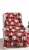 Decor&More Festive Holiday Microplush Throw Blanket (50" x 60") - Forest Friends