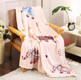 Faith, hope, love tropical summer novelty velvet fleece throw blanket (50" x 60") - neon elephant