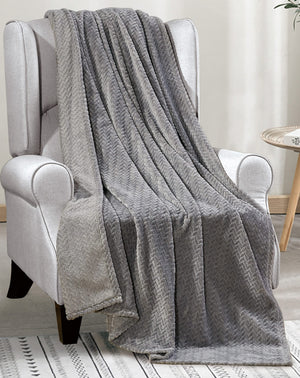 Decor&More Noble House Extra Heavy Chevron Braided Throw Blanket (50" x 60") - Blue
