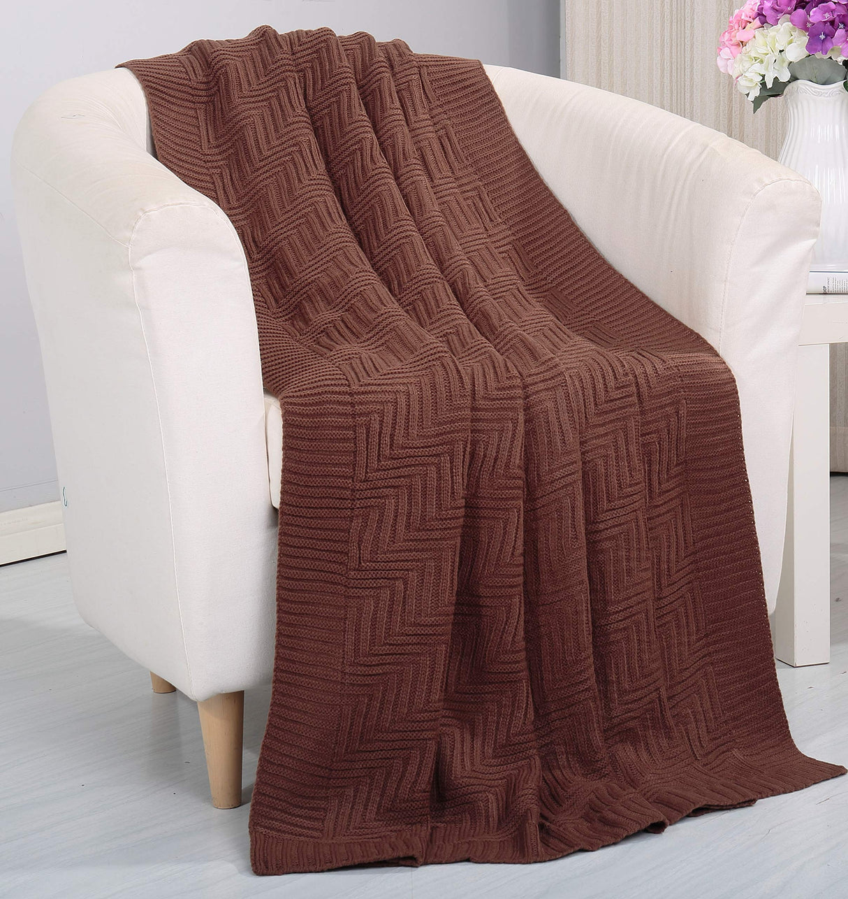 Faith, Hope, Love Home Decor Soft Piet Touch Classic Woven Knitted Throw Blanket