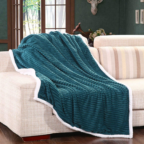 Home essentials corduroy sherpa throw