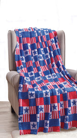 Decor&More American Pride Collection Microplush Throw Blanket (50" x 60")